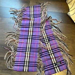 Burberry 100% Cashmere Fringe Scarf